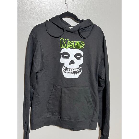 NEW Misfits Distressed Skull Pullover Hoodie Black Unisex Medium Hoodie - Picture 1 of 5